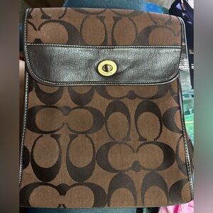 Coach Signature Turnlock Backpack 6607